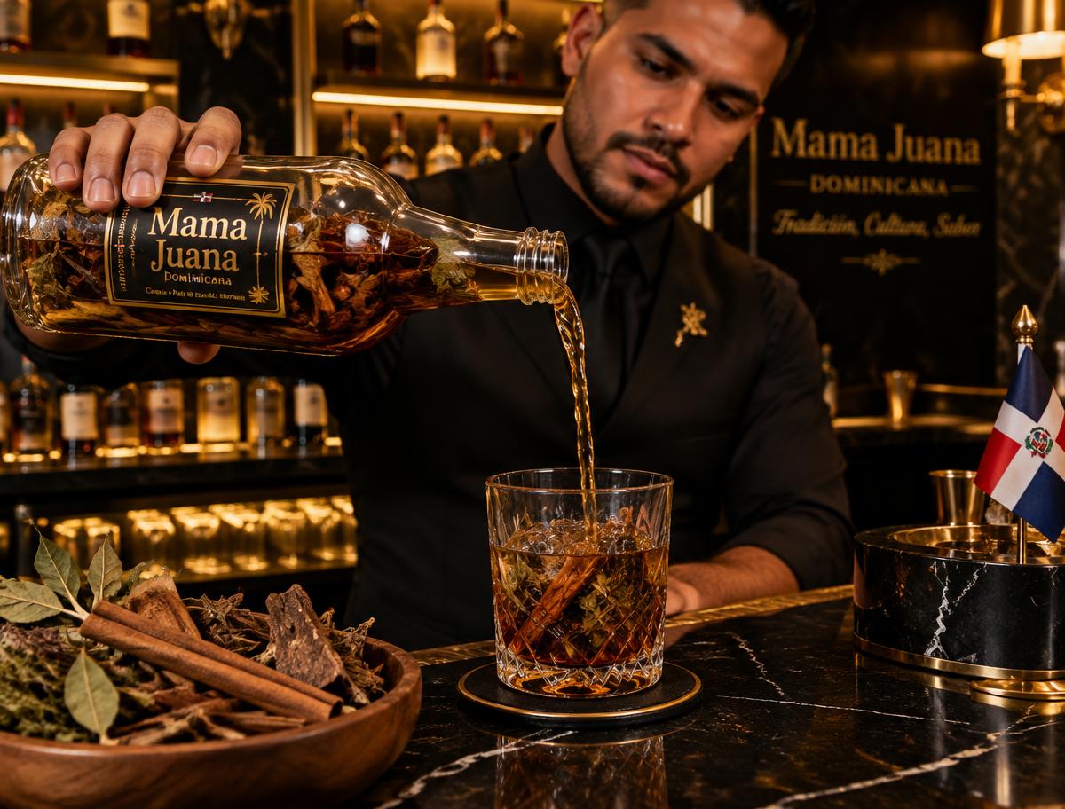 Mama Juana being poured at the bar
